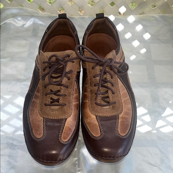 Rockport Dark and Light Brown Leather Sneakers - Picture 1 of 11